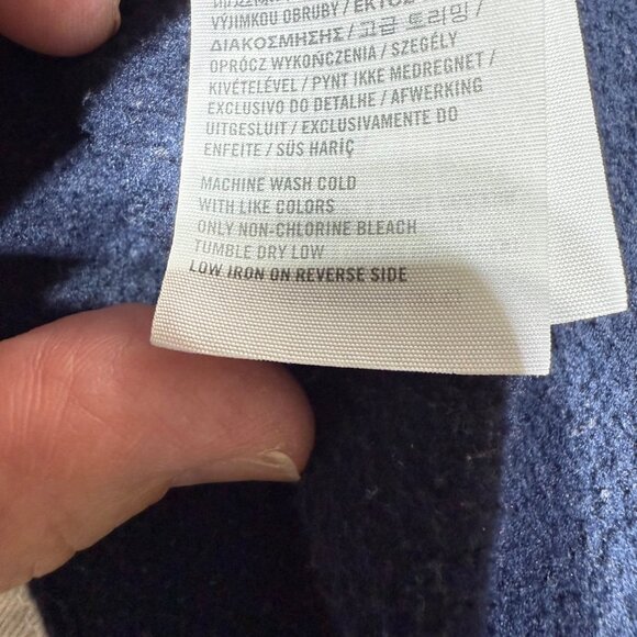 ABERCROMBIE & FITCH Hough Peak Muscle Blue Distressed Hoodie Sweater Mens Sz M - Picture 10 of 11